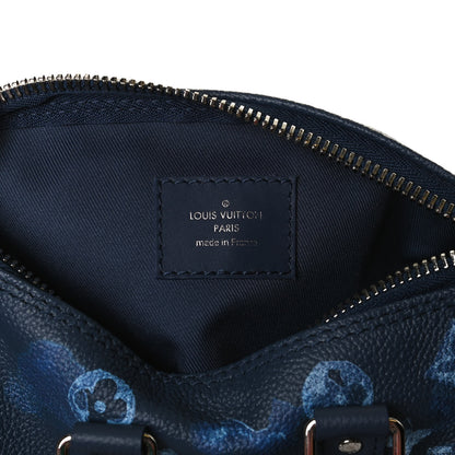 Louis Vuitton Monogram Ink Watercolor Keepall XS Blue 6 of 13