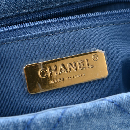 Chanel Denim Quilted Medium Chanel 19 Flap Blue 6 of 11