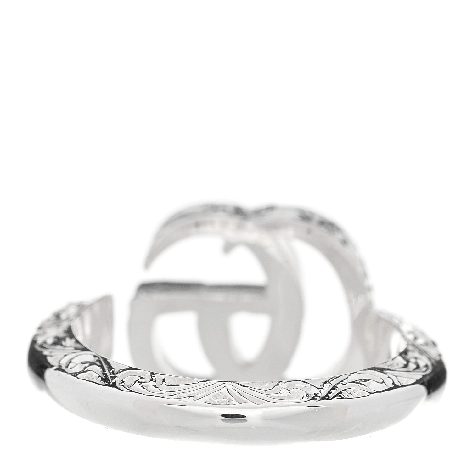 Gucci Sterling Silver GG Marmont Key Motif Ring 53 6.5 3 of 6