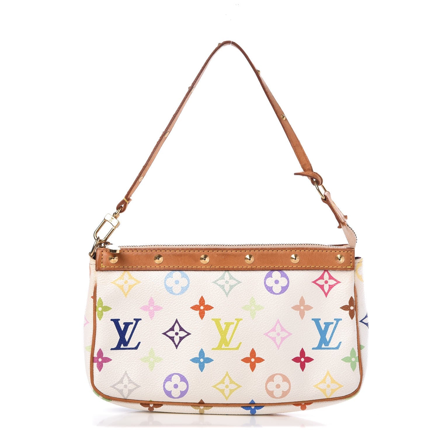 Louis Vuitton Monogram Multicolor Pochette Accessories White 1 of 7