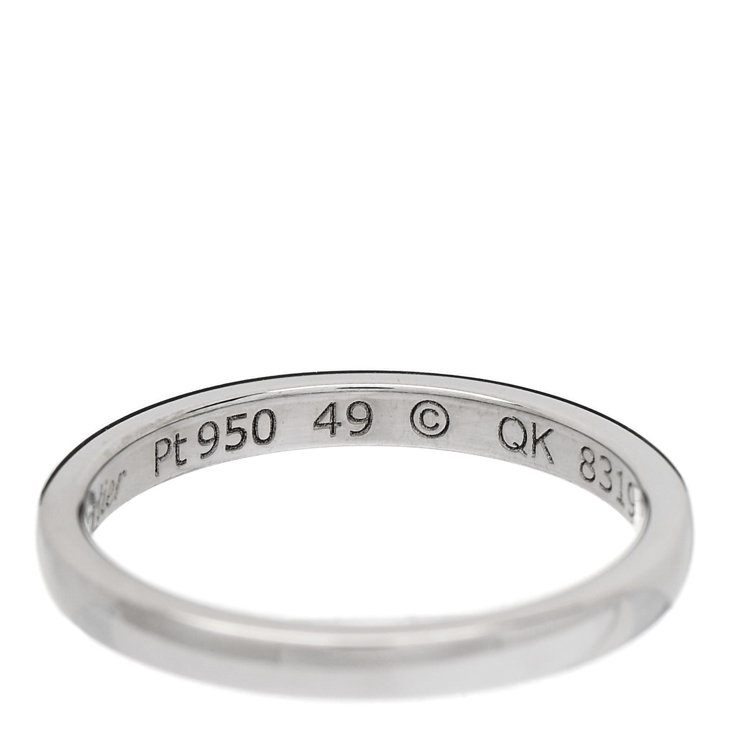 Platinum 2mm Ballerine Wedding Band Ring 49 5