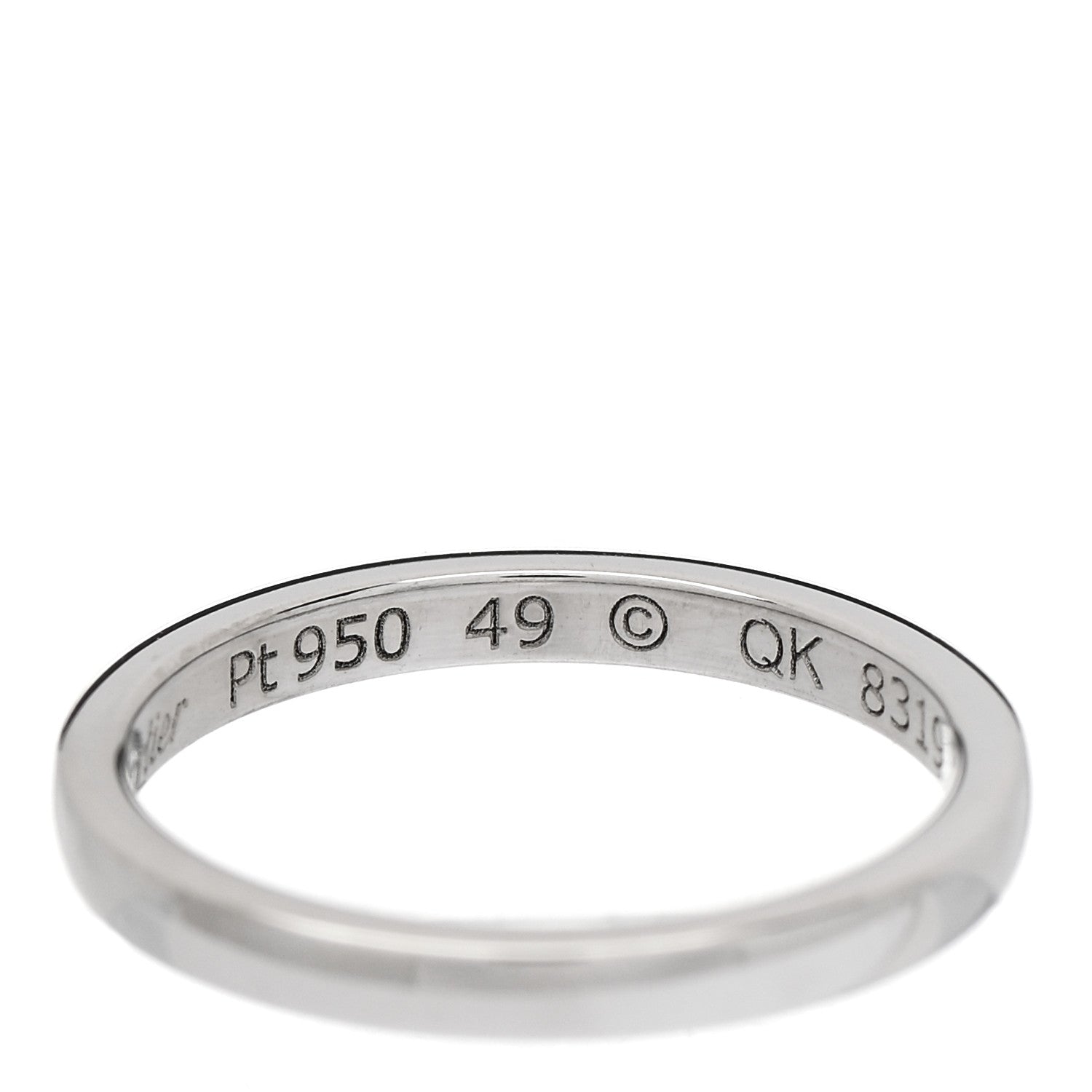 Cartier Platinum 2mm Ballerine Wedding Band Ring 49 5 5 of 7