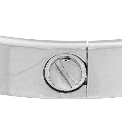 Cartier 18K White Gold LOVE Bracelet 17 6 of 8