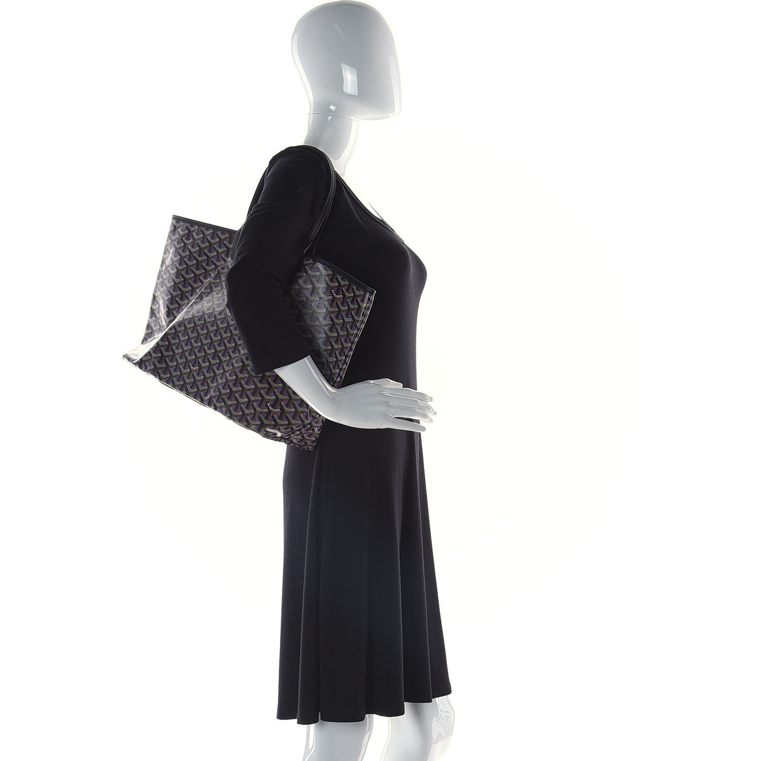 Goyard Goyardine Saint Louis Claire Voie PM Black Violet 2 of 9