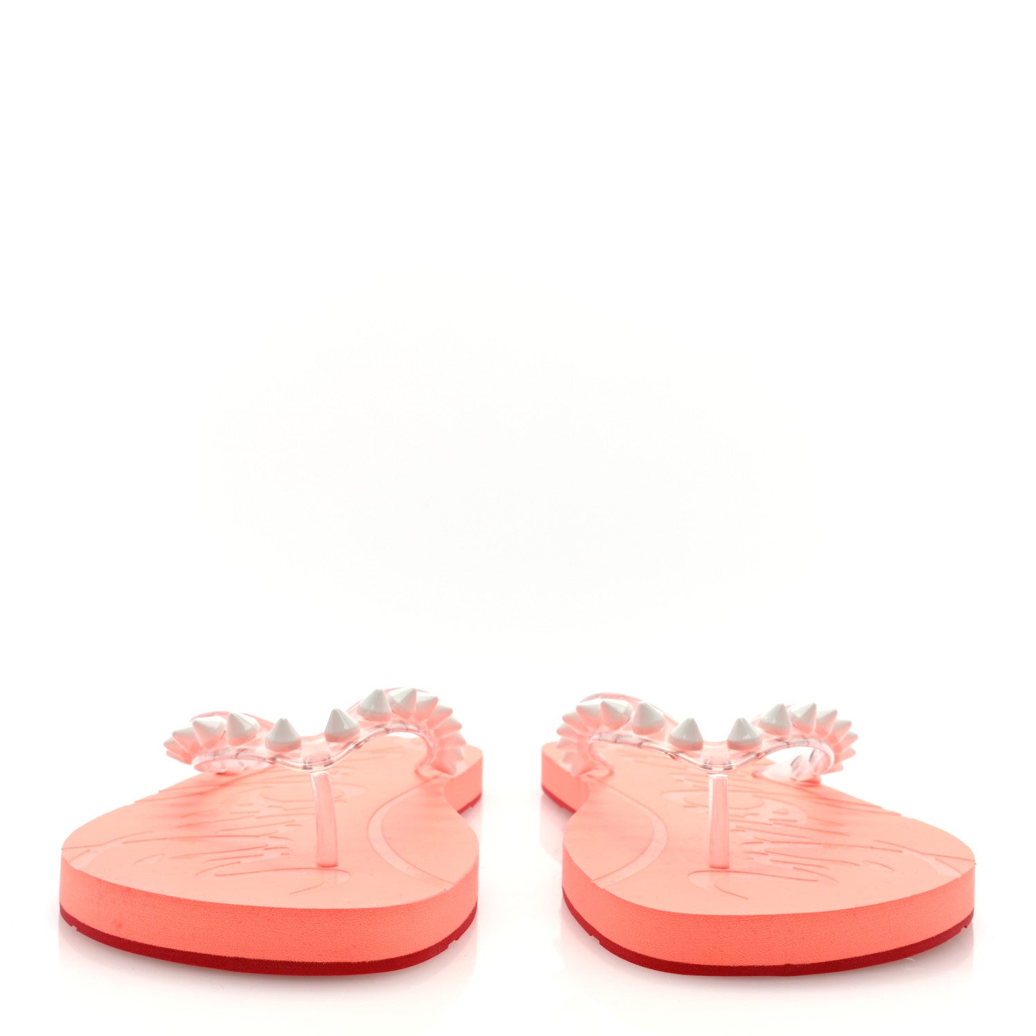 Christian Louboutin Rubber Spike Loubi Donna Flip Flop 39 Transparent 3 of 7