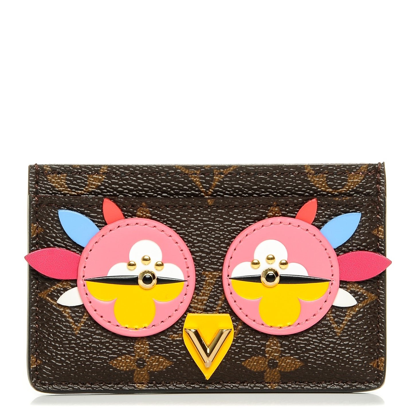 Monogram Lovely Birds Card Holder