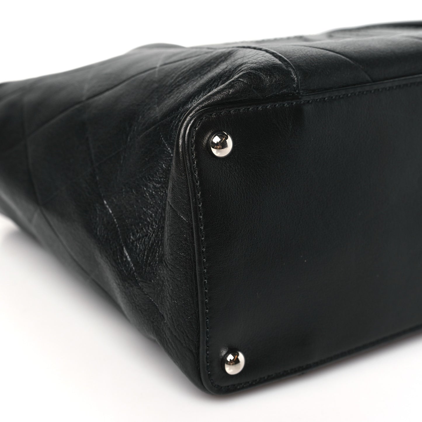 Calfskin Chevron CC All Day Tote Black