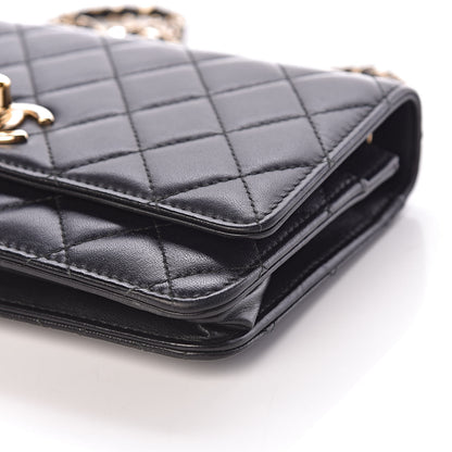 Chanel Lambskin Quilted Trendy CC Wallet On Chain WOC Black 16 of 17