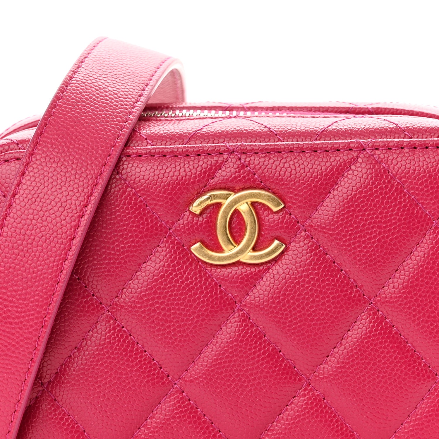 Chanel Caviar Quilted Twist Your Buttons Clutch With Chain Fuchsia 8 of 11