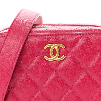 Chanel Caviar Quilted Twist Your Buttons Clutch With Chain Fuchsia 8 of 11