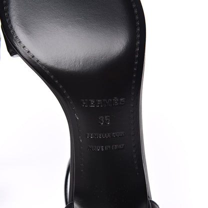 Hermes Calfskin Premiere Sandals 35 Black 6 of 8