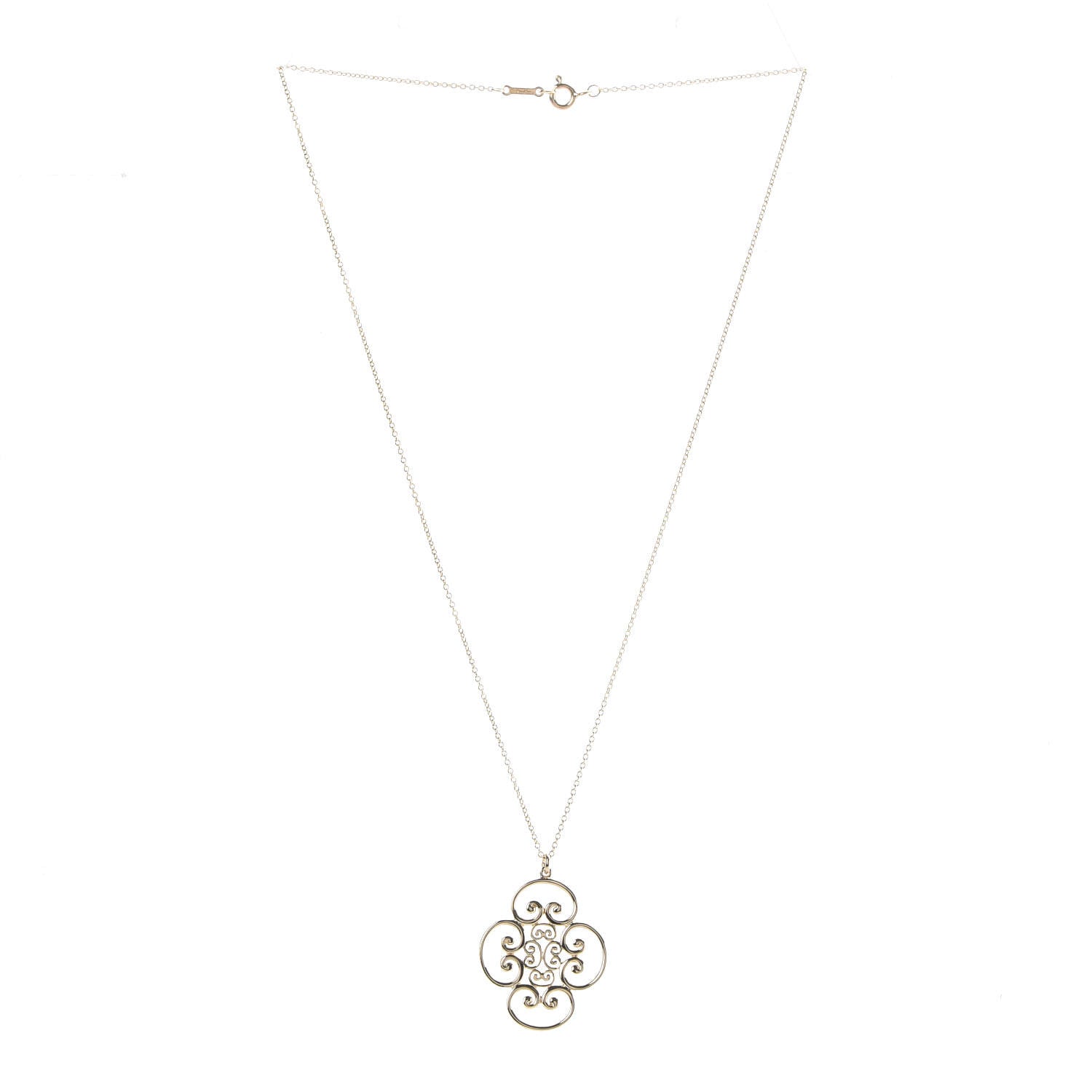 Tiffany 18K Yellow Gold Paloma Picasso Venezia Goldoni Quadruplo Pendant Necklace 3 of 7