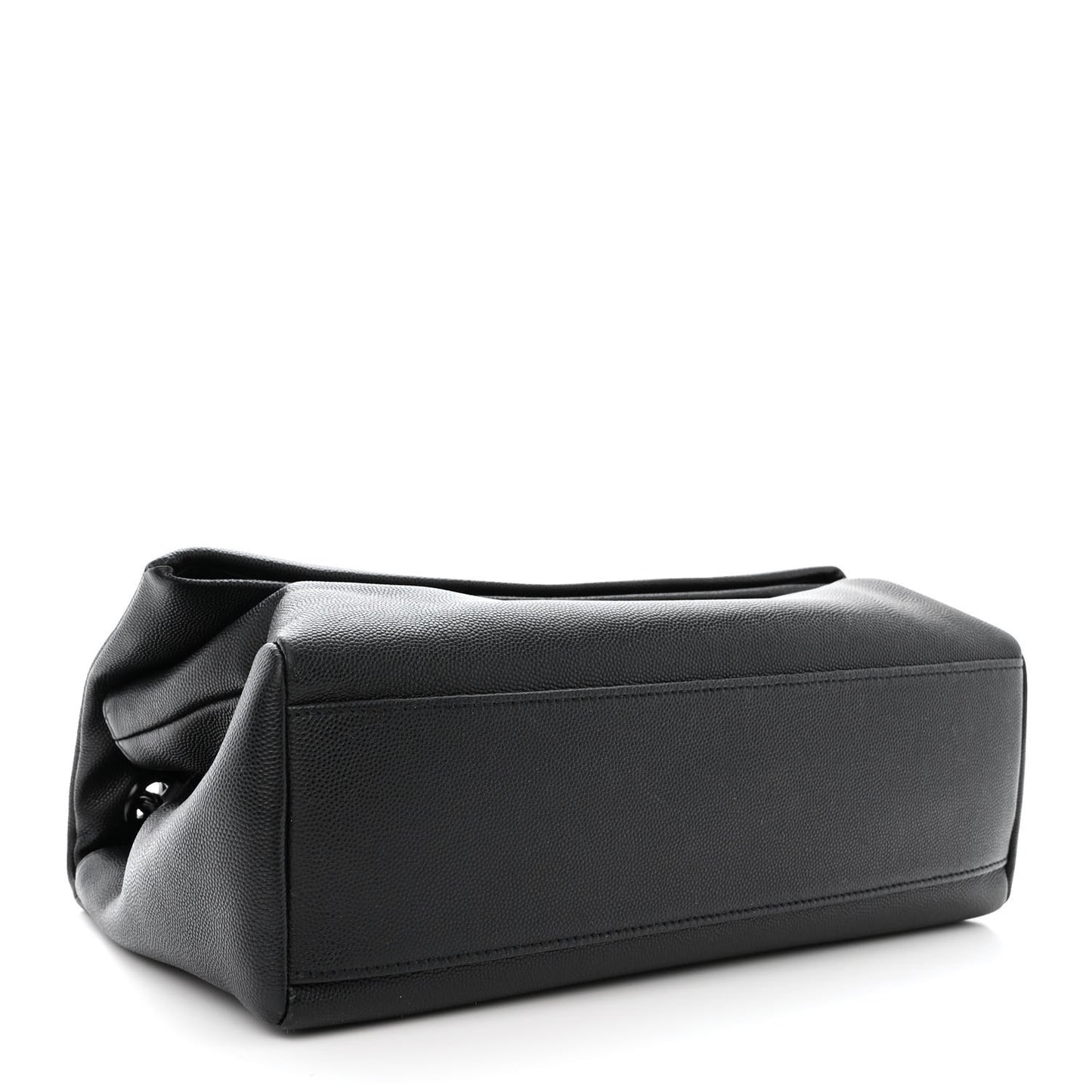 Grain De Poudre Medium West Hollywood Monogram Fold-Over Black