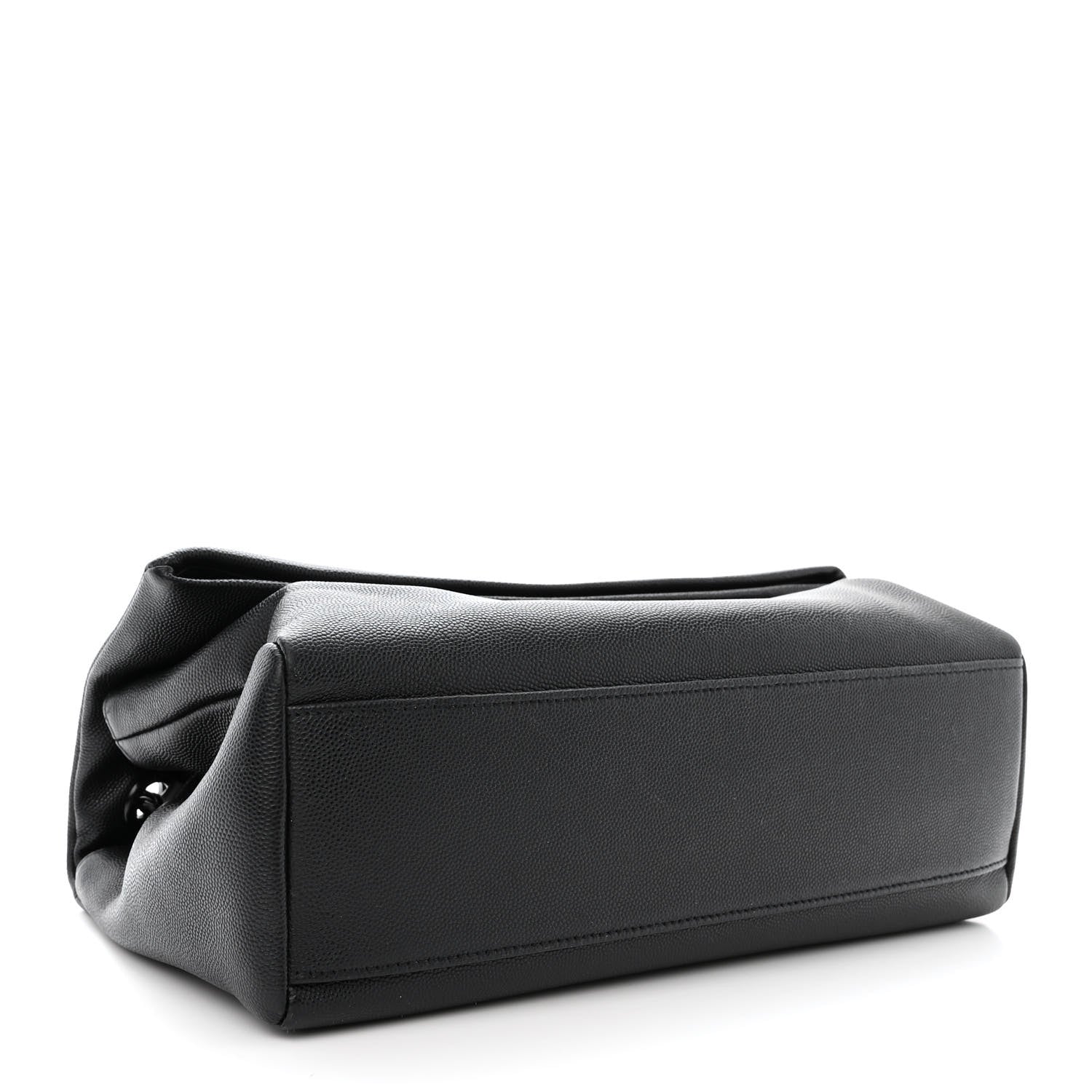 Saint Laurent Grain De Poudre Medium West Hollywood Monogram Fold-Over Black 4 of 10