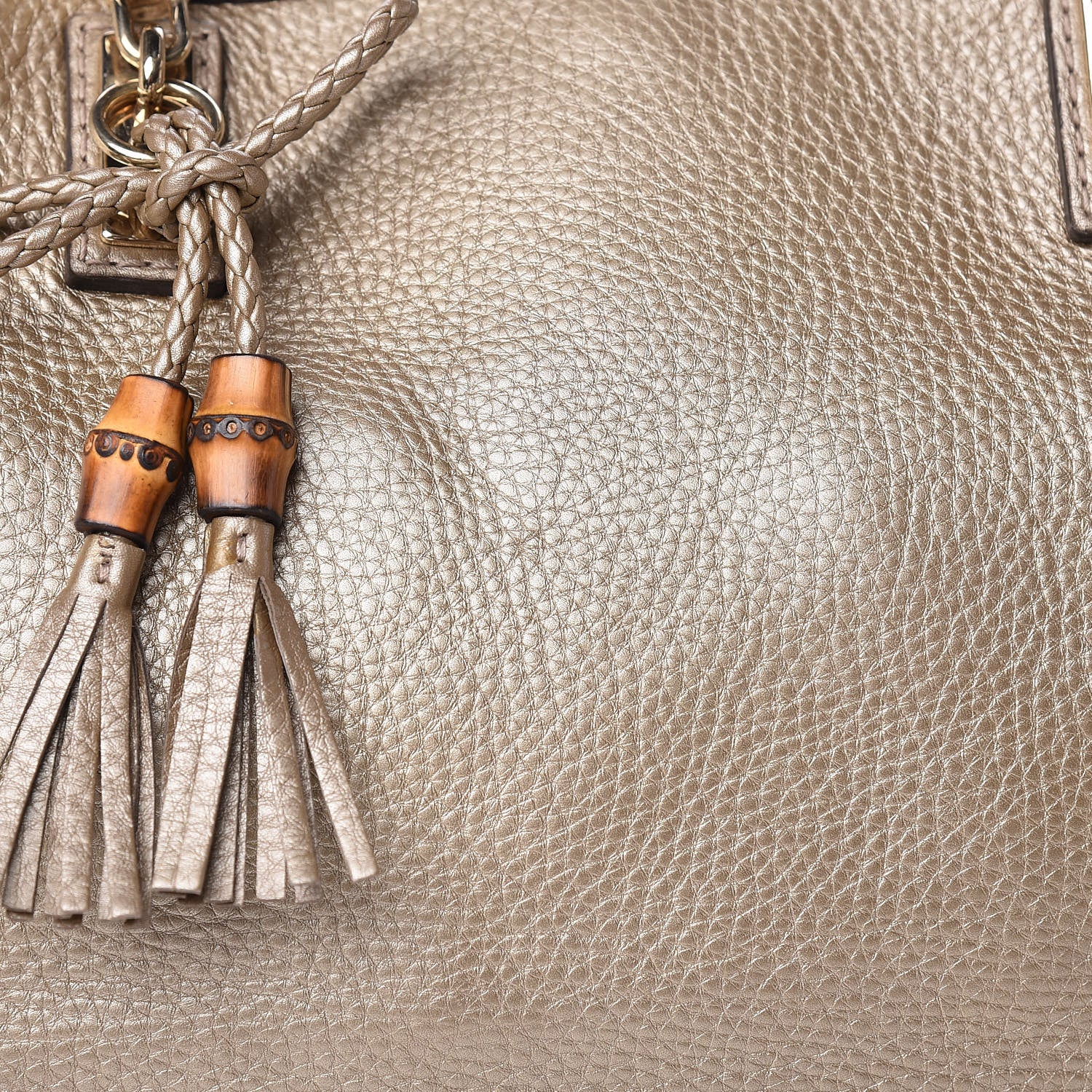 Gucci Metallic Pebbled Calfskin Medium Bella Tote Gold 21 of 22
