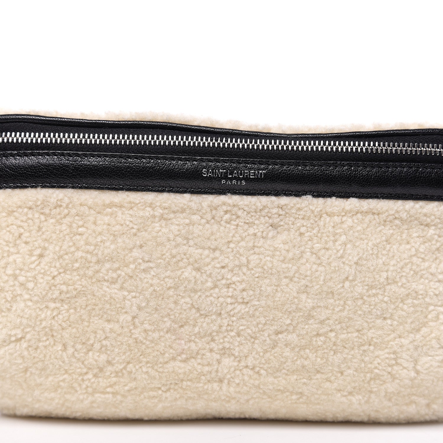 Saint Laurent Shearling Belt Bag Beige 6 of 8