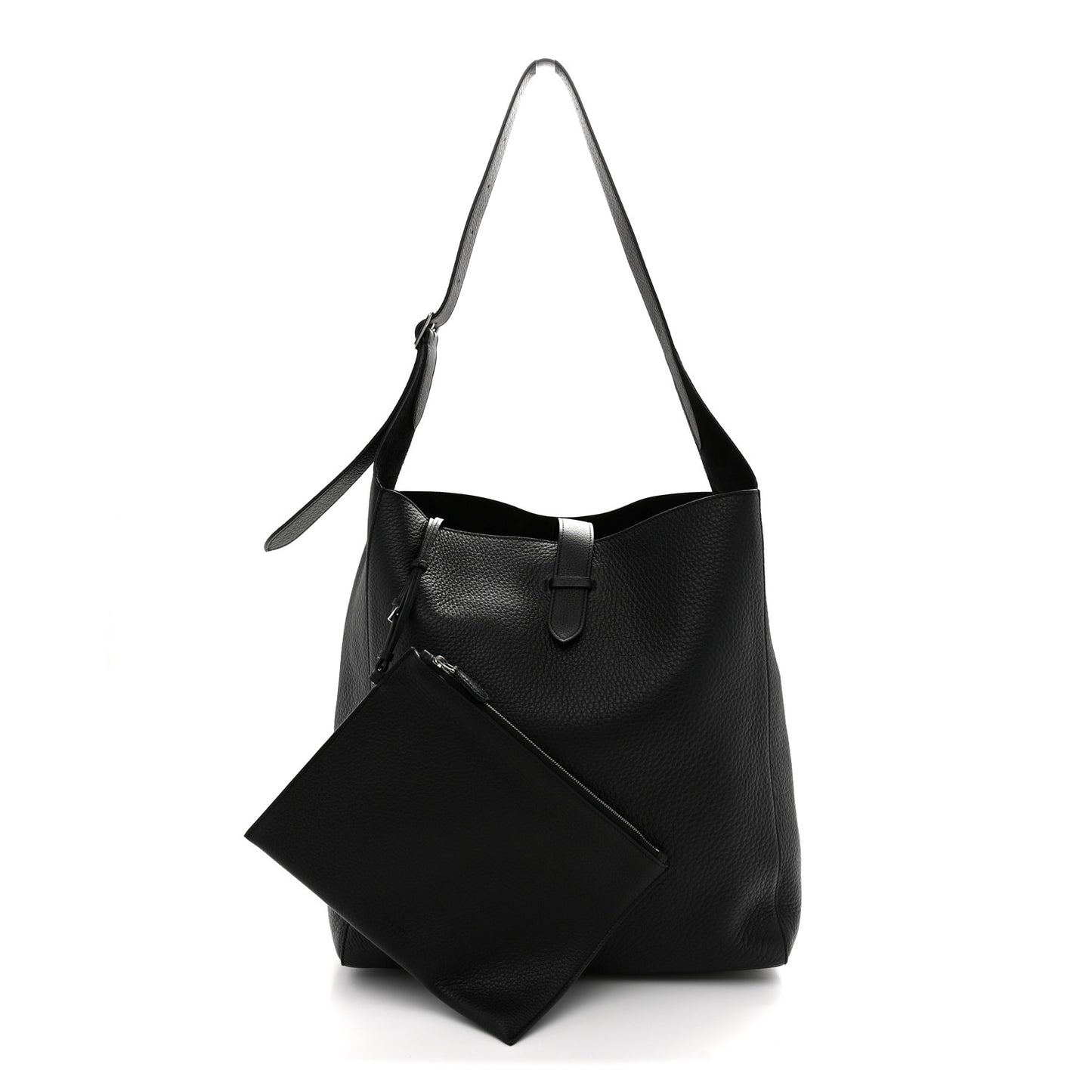 Grained Calfskin Blake Hobo Black