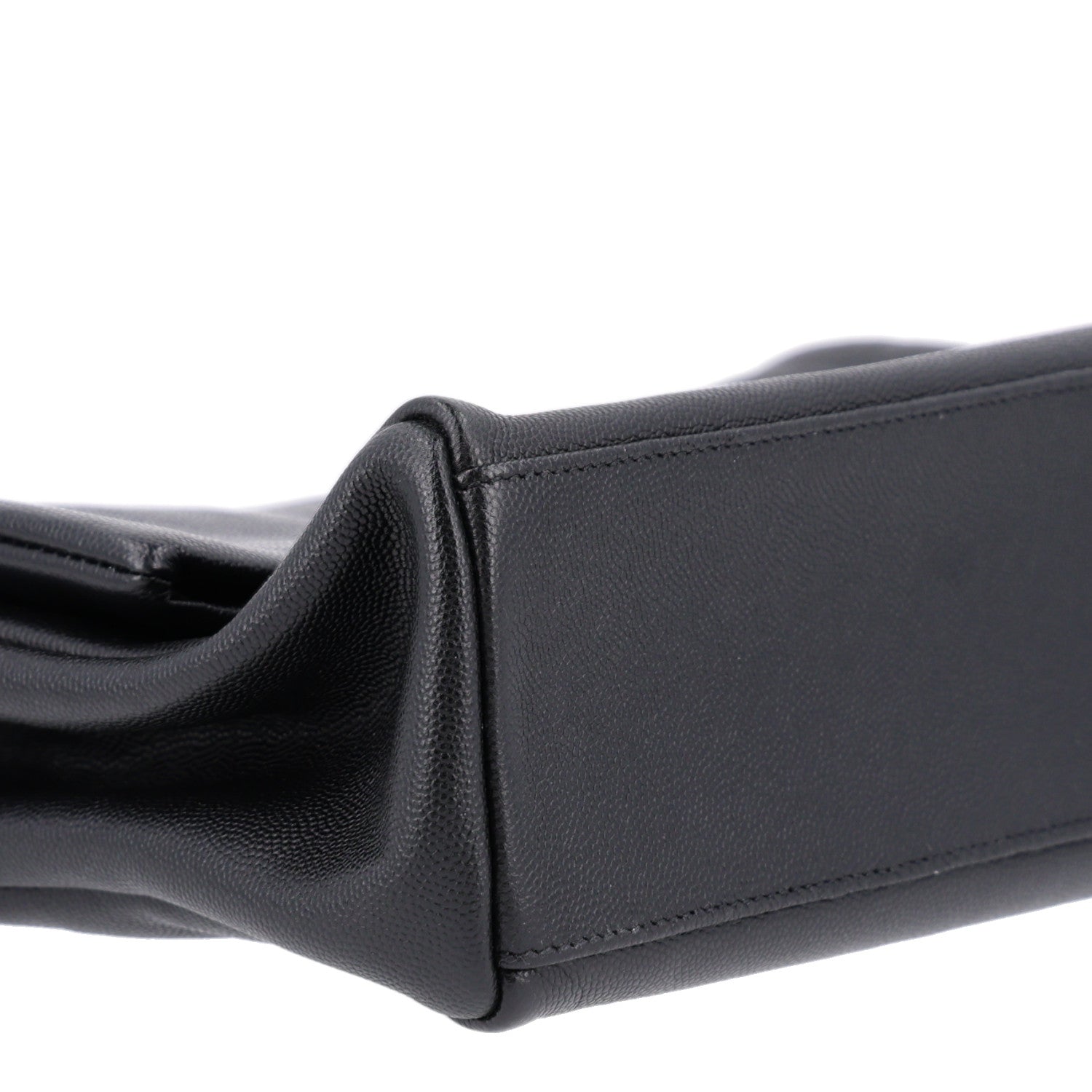 Saint Laurent Grain De Poudre Medium West Hollywood Monogram Fold-Over Black 9 of 10