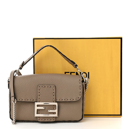 Fendi Cuoio Roma Sellerissima Nappa Sintetica Tape Stitch Mini Baguette Corda 10 of 10