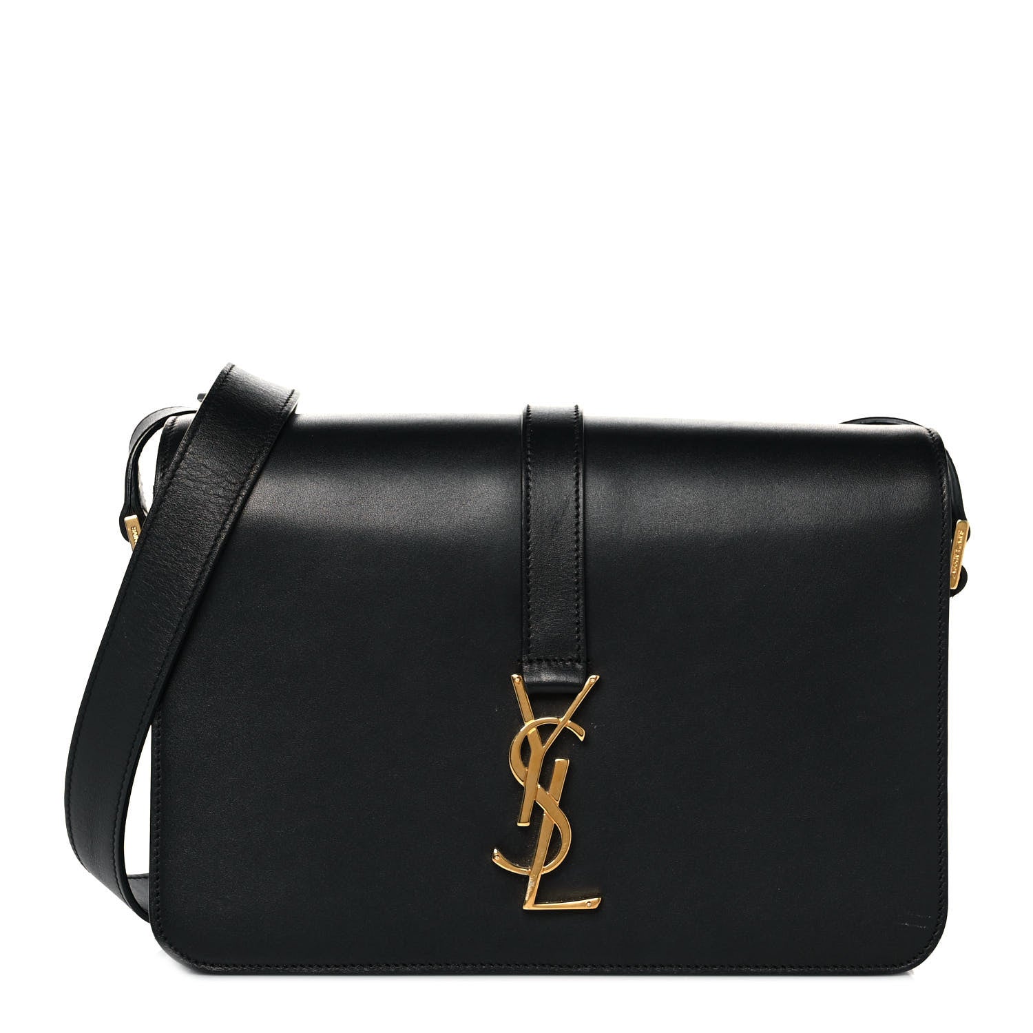 Saint Laurent Smooth Calfskin Medium Classic Monogram Universite Bag Black 1 of 8