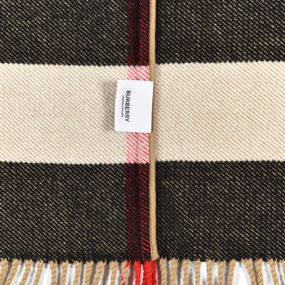 Burberry Cashmere Wool Giant Check Cape Scarf Camel 4 of 4