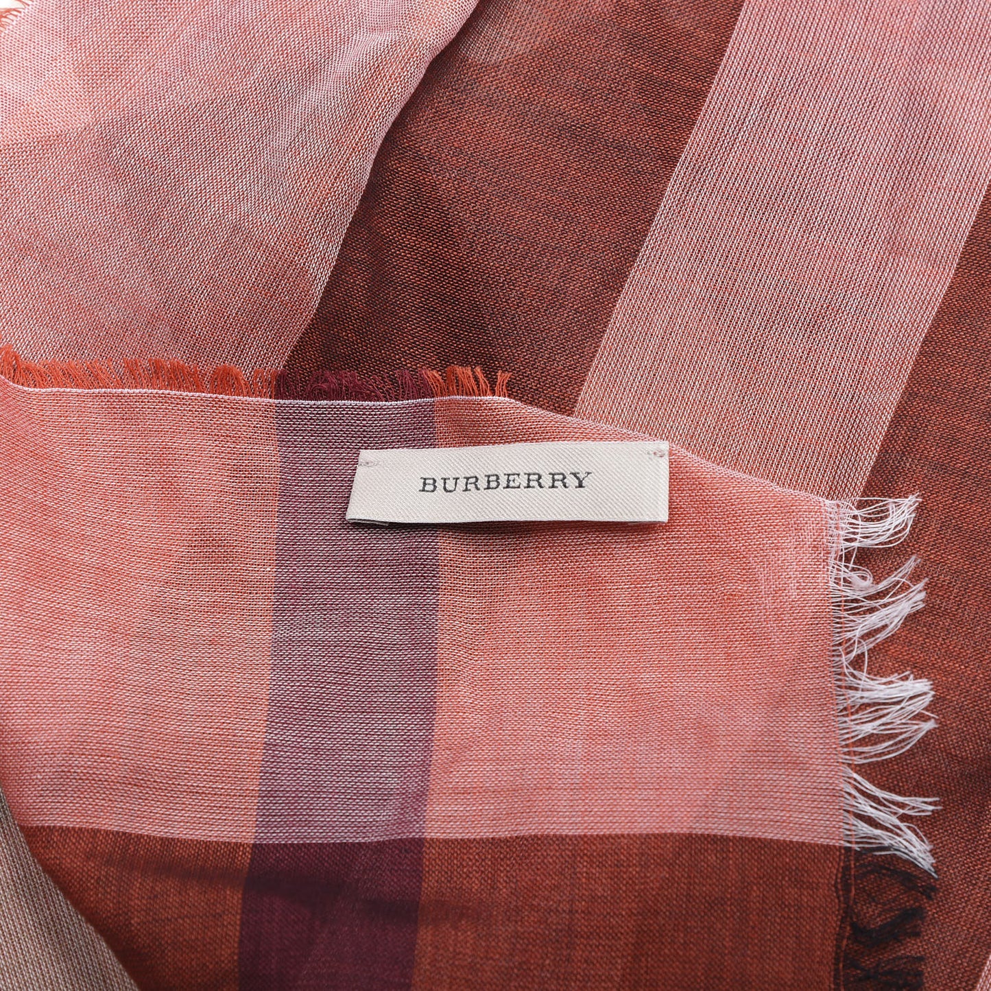 Cotton Silk Wool Half Mega Check Scarf Honey