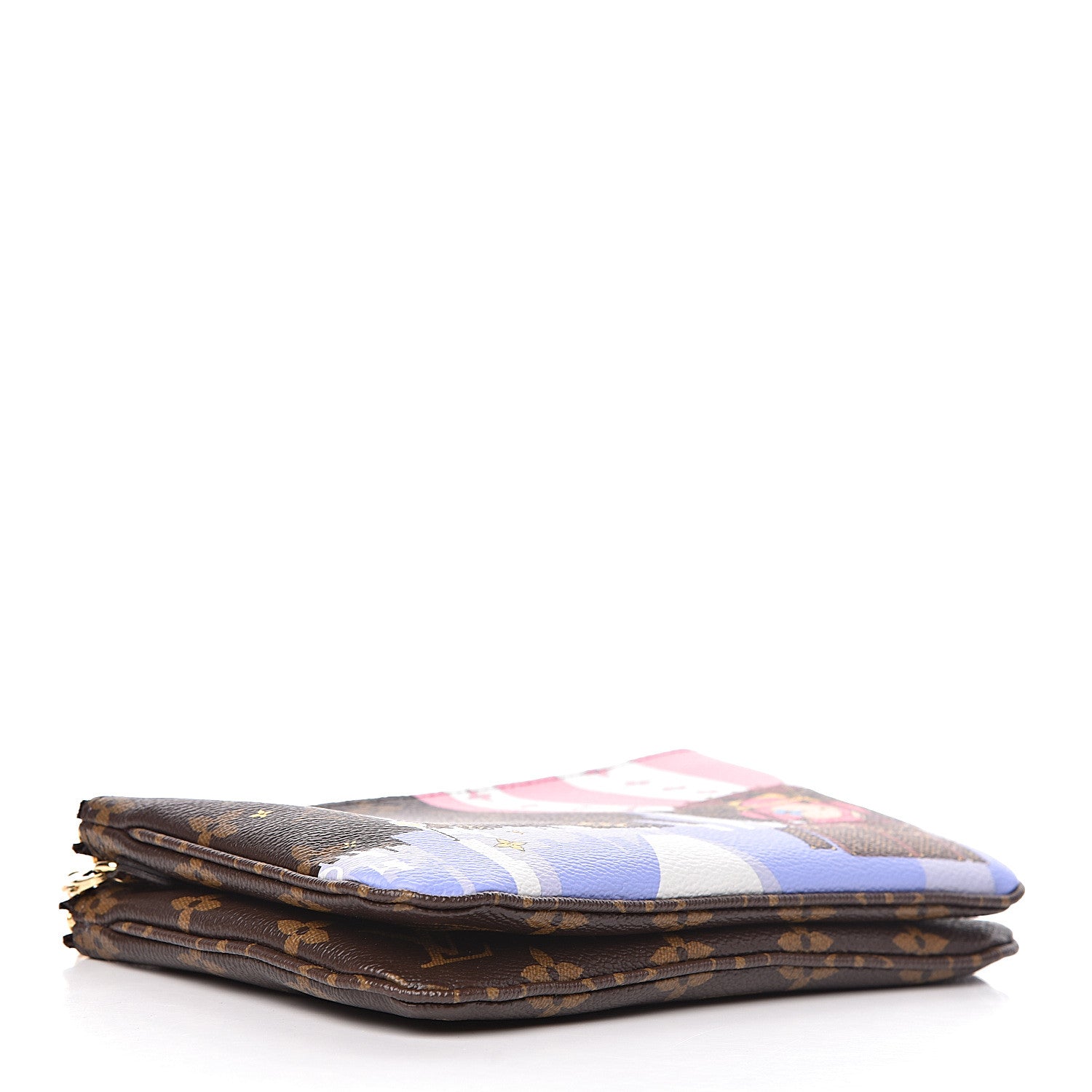 Louis Vuitton Monogram 2019 Christmas Animation Double Zip Pochette 4 of 10
