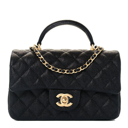 Chanel Caviar Quilted Mini Top Handle Rectangular Flap Black 1 of 12