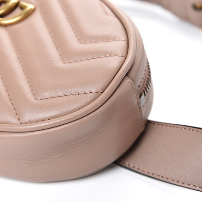 Gucci Calfskin Matelasse GG Marmont Belt Bag 85 34 Porcelain Rose 10 of 12