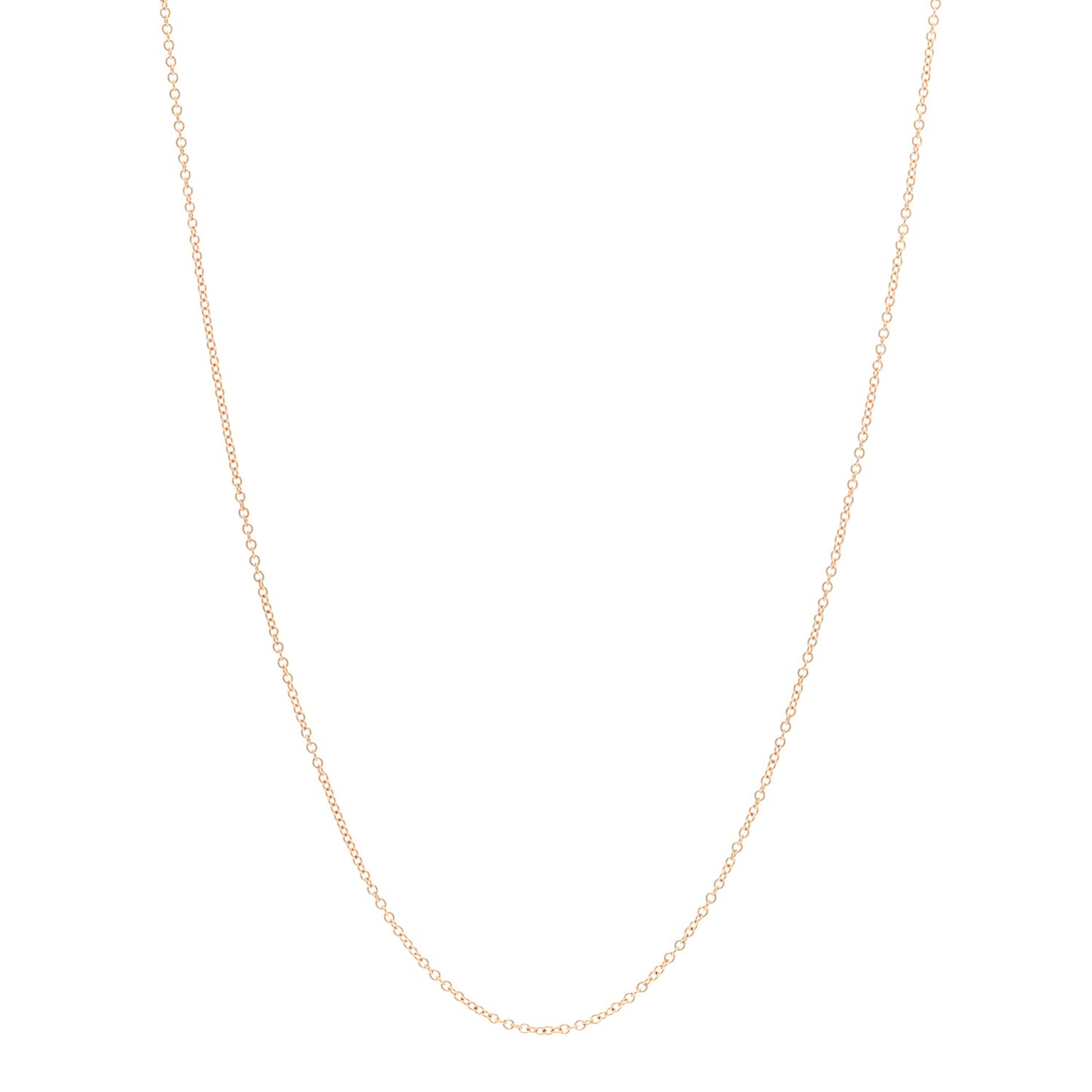 18K Rose Gold Chain Necklace 24"
