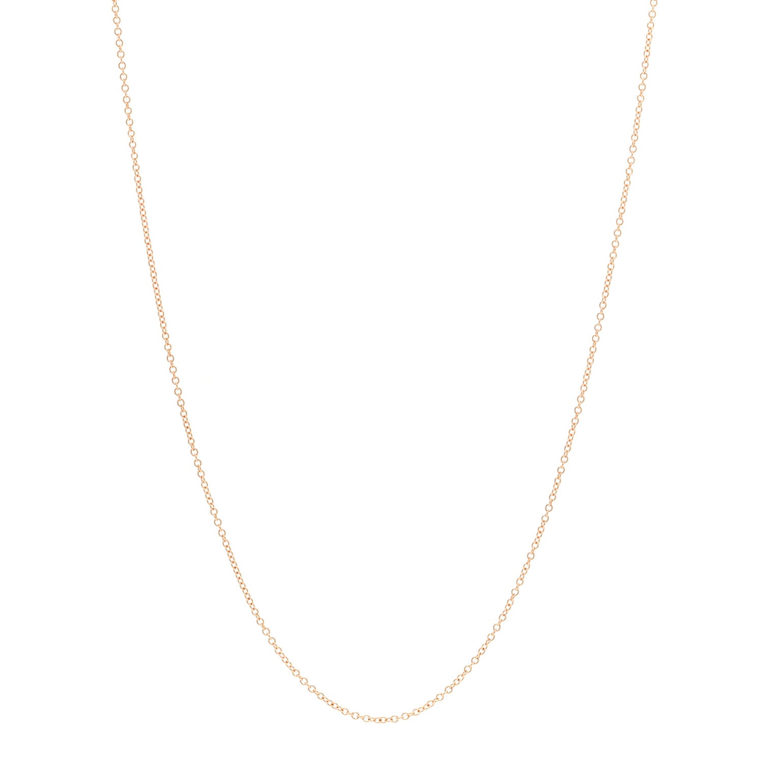 Tiffany 18K Rose Gold Chain Necklace 24" 1 of 5