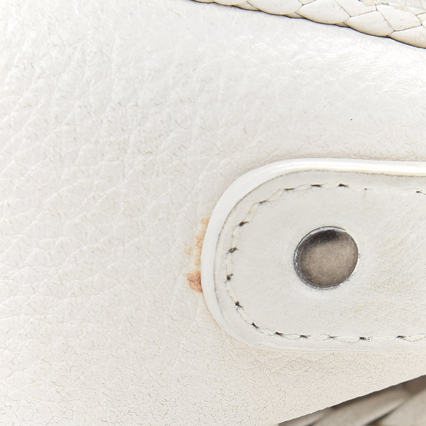 Calfskin Whipstitch Gaucho Double Saddle Bag White