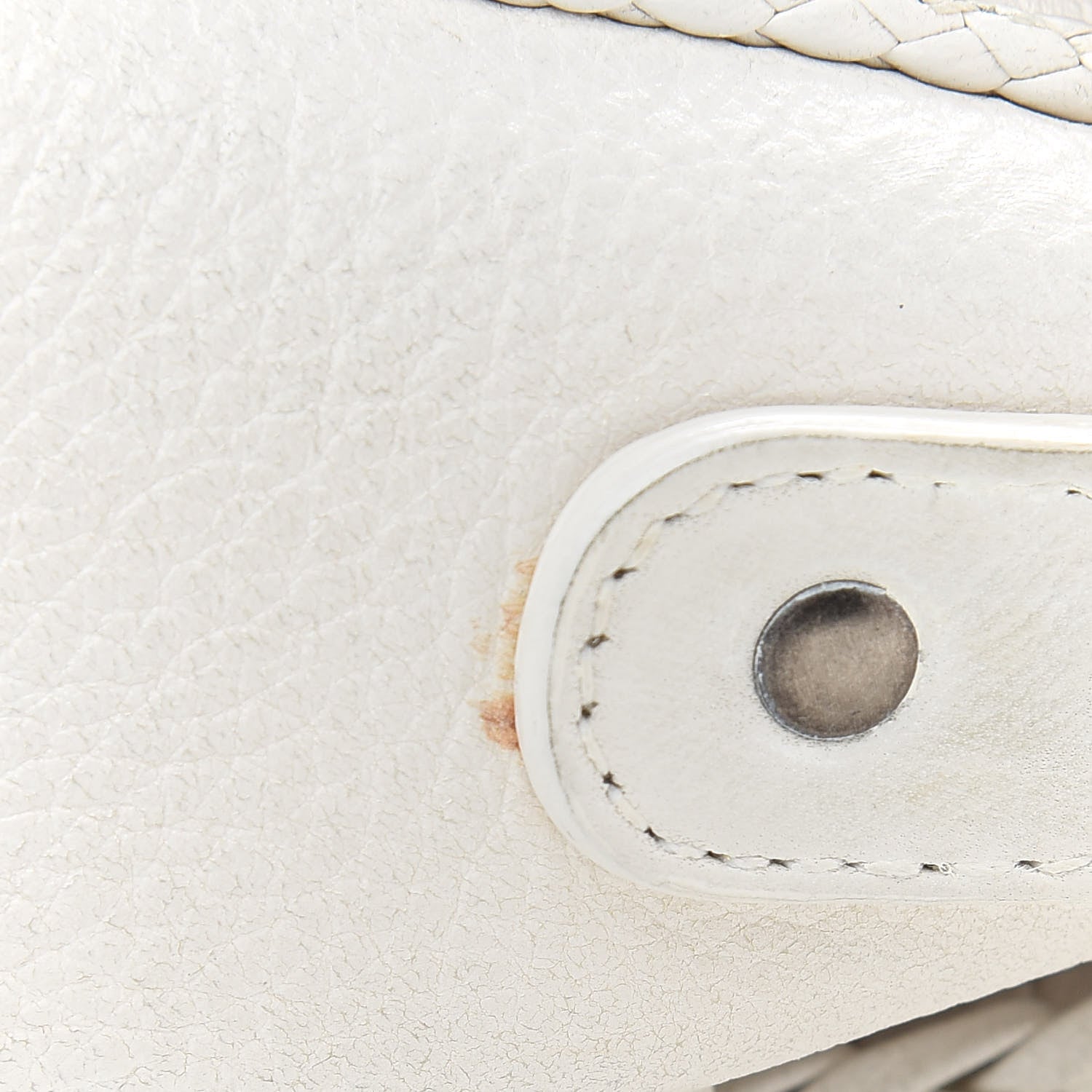 Christian Dior Calfskin Whipstitch Gaucho Double Saddle Bag White 12 of 13