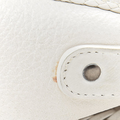 Christian Dior Calfskin Whipstitch Gaucho Double Saddle Bag White 12 of 13