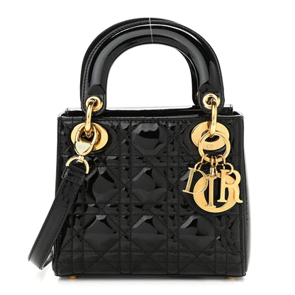 Christian Dior Patent Cannage Mini Lady Dior Black 1 of 13