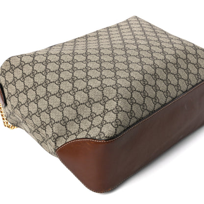 Gucci GG Supreme Monogram Large Linea A Hobo Light Brown 11 of 12