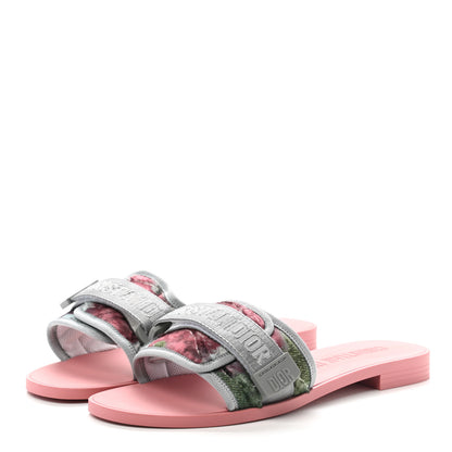 Christian Dior Canvas Nylon Camouflage Dio(r)evolution Mule Slide Sandals 38 Willow Green 3 of 9