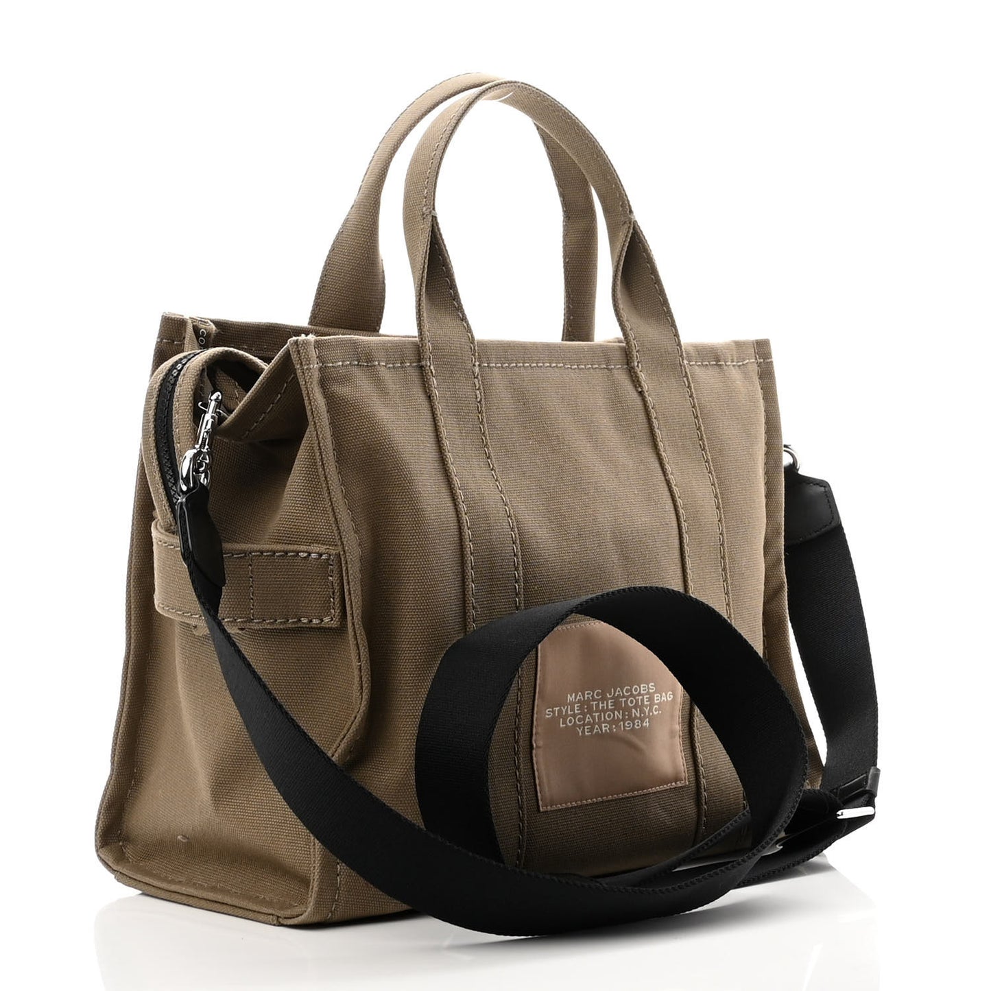 Cotton Canvas The Traveler Tote Bag Slate Green