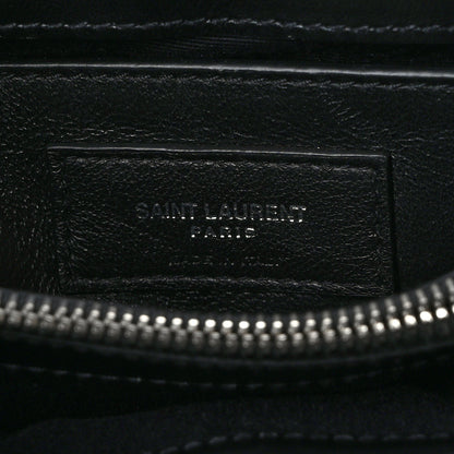 Saint Laurent Calfskin Y Quilted Monogram Small Loulou Chain Satchel Black 6 of 11