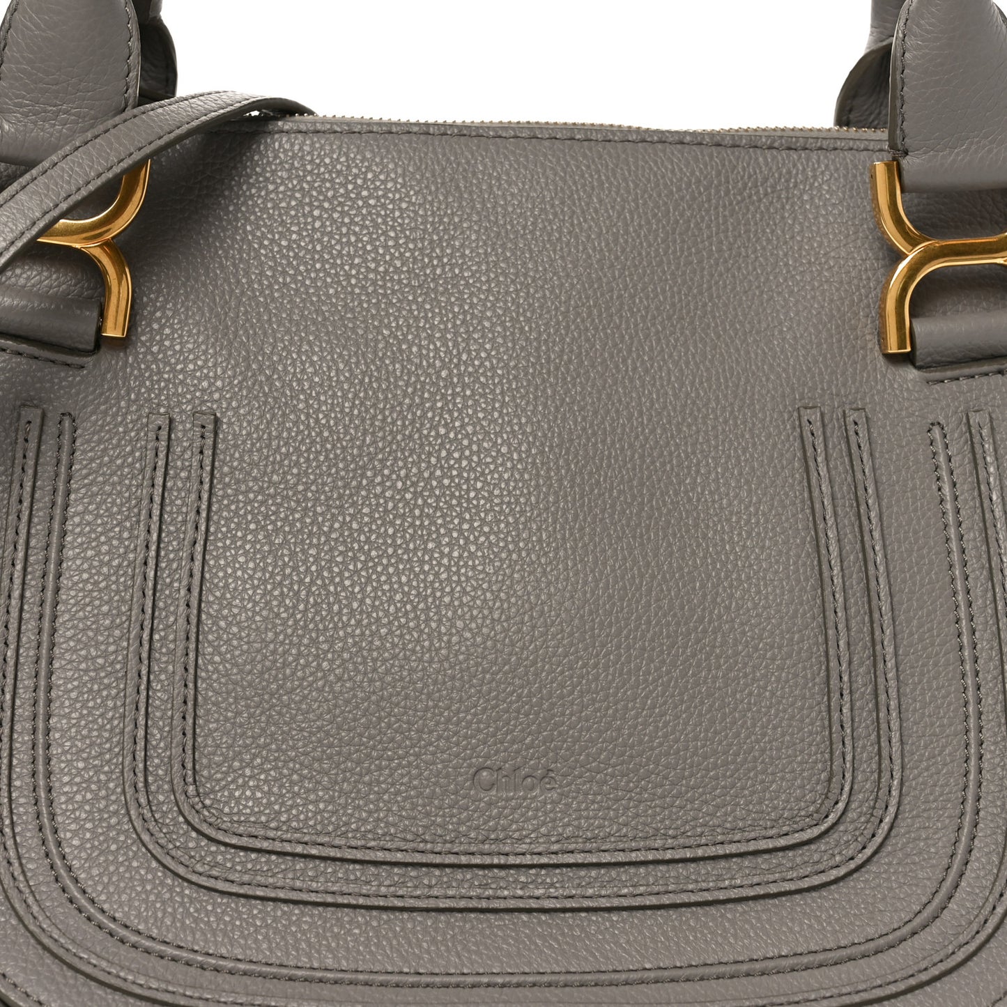 Calfskin Small Marcie Satchel Cashmere Grey