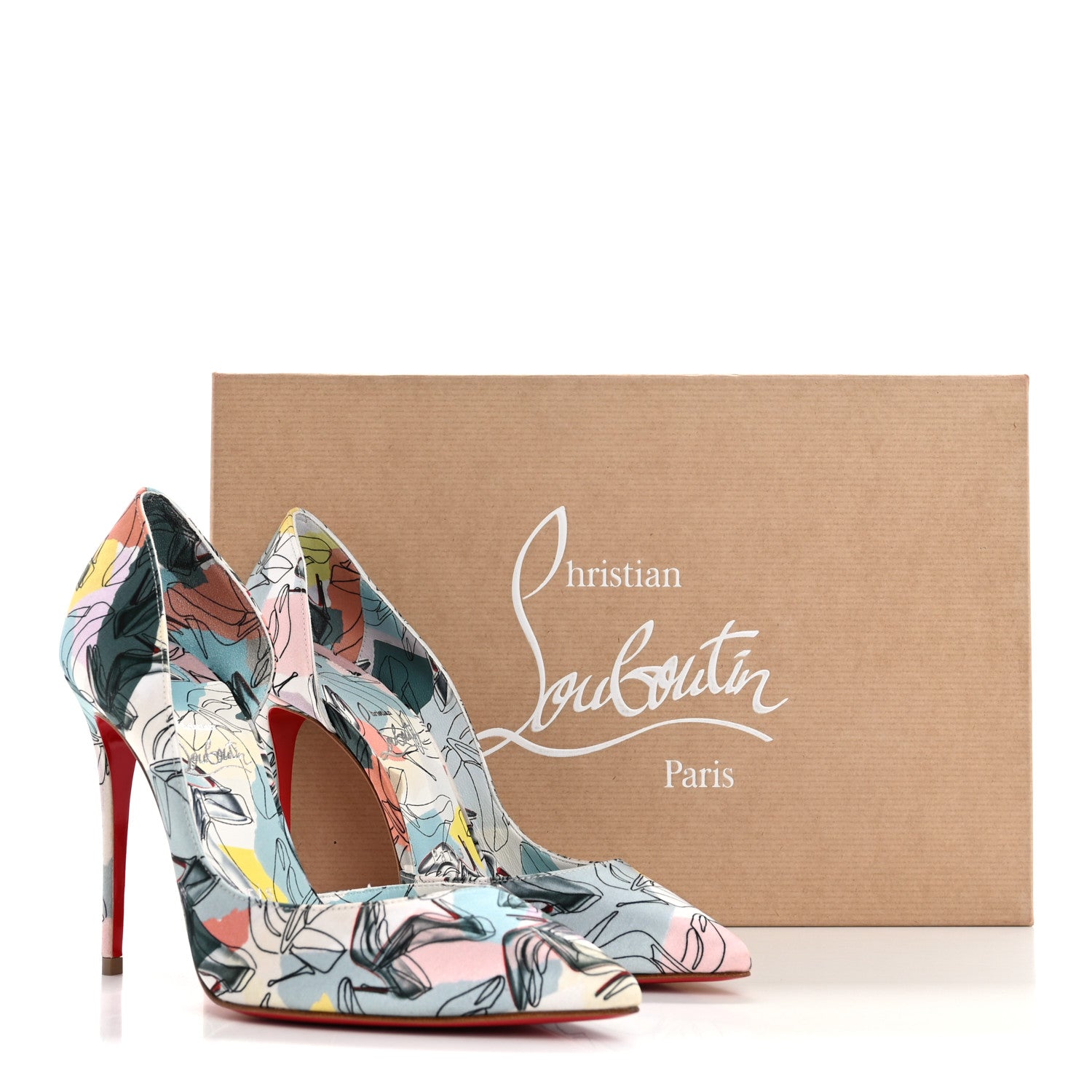 Christian Louboutin Crepe Satin Iriza 100 Shoes It Up Pumps 36 Multicolor 8 of 8