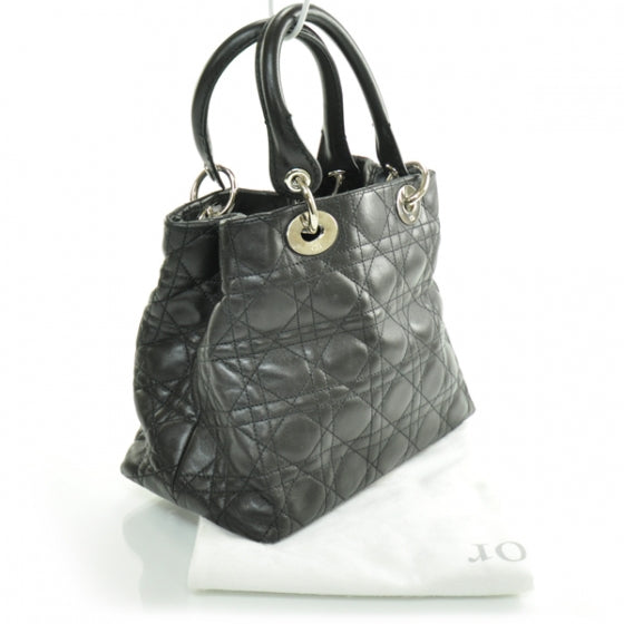 Lambskin Cannage Soft Lady Dior Tote Black