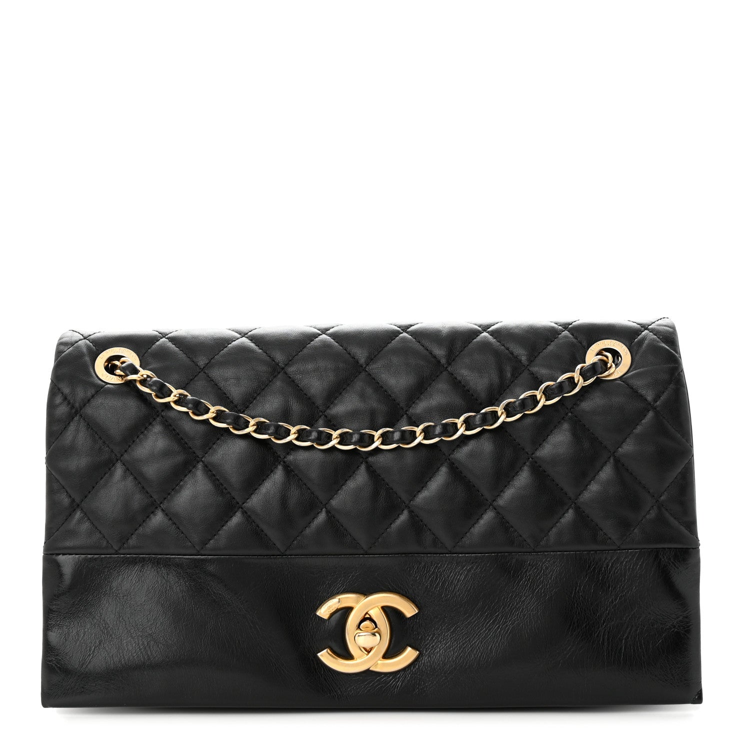 Chanel Calfskin Quilted Jumbo Soft Elegance Flap Black 1 of 12