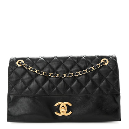Chanel Calfskin Quilted Jumbo Soft Elegance Flap Black 1 of 12
