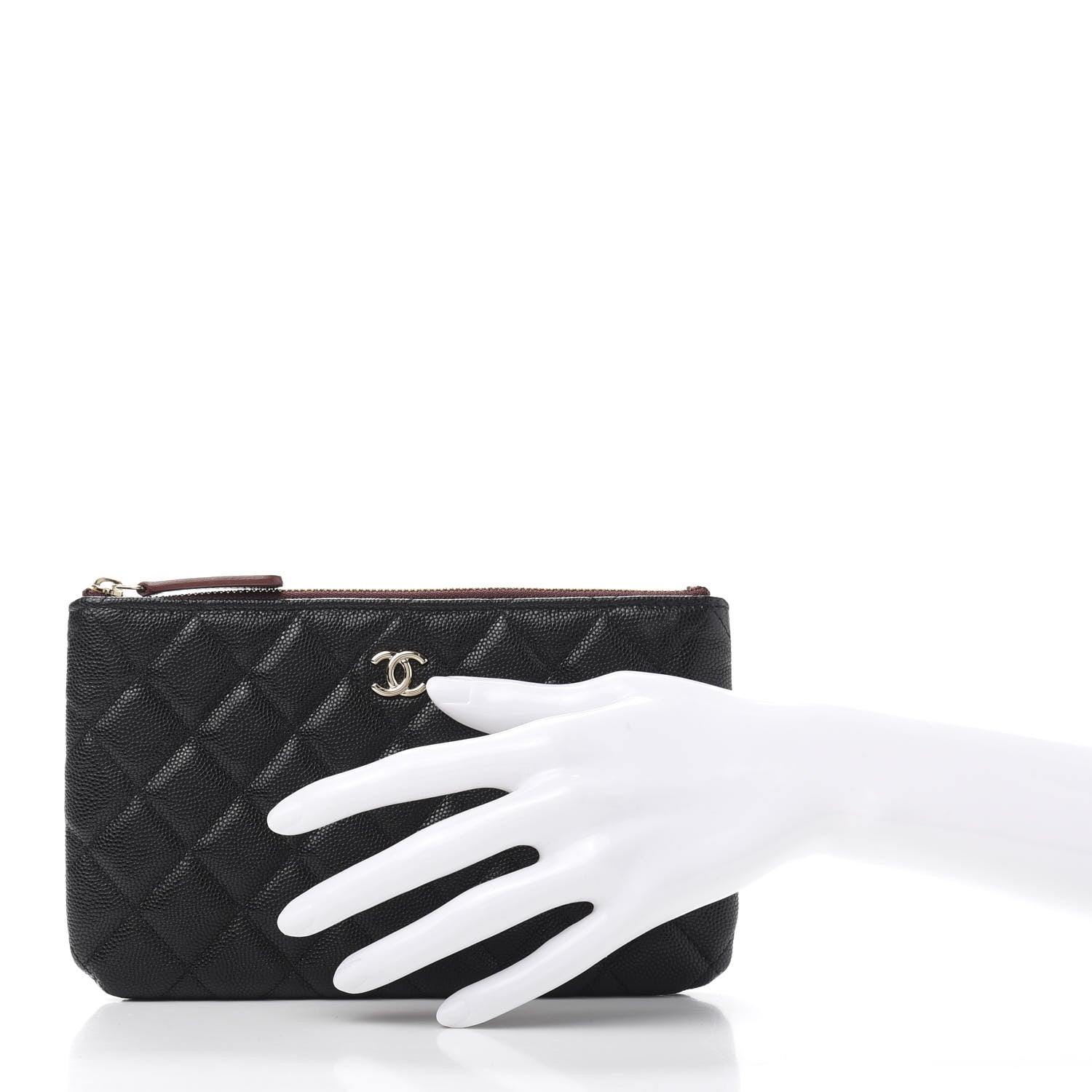 Chanel Caviar Quilted Cosmetic Case Black 2 of 8