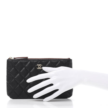 Chanel Caviar Quilted Cosmetic Case Black 2 of 8