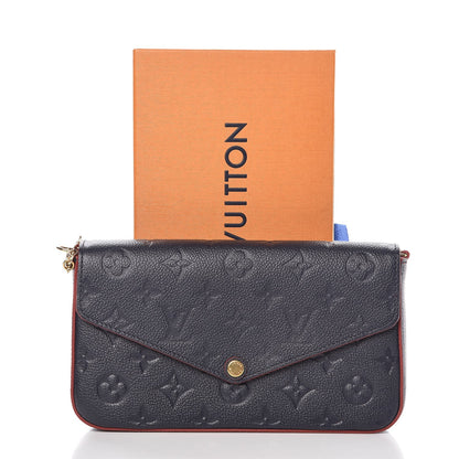 Louis Vuitton Empreinte Pochette Felicie Chain Wallet Marine Rouge 10 of 10