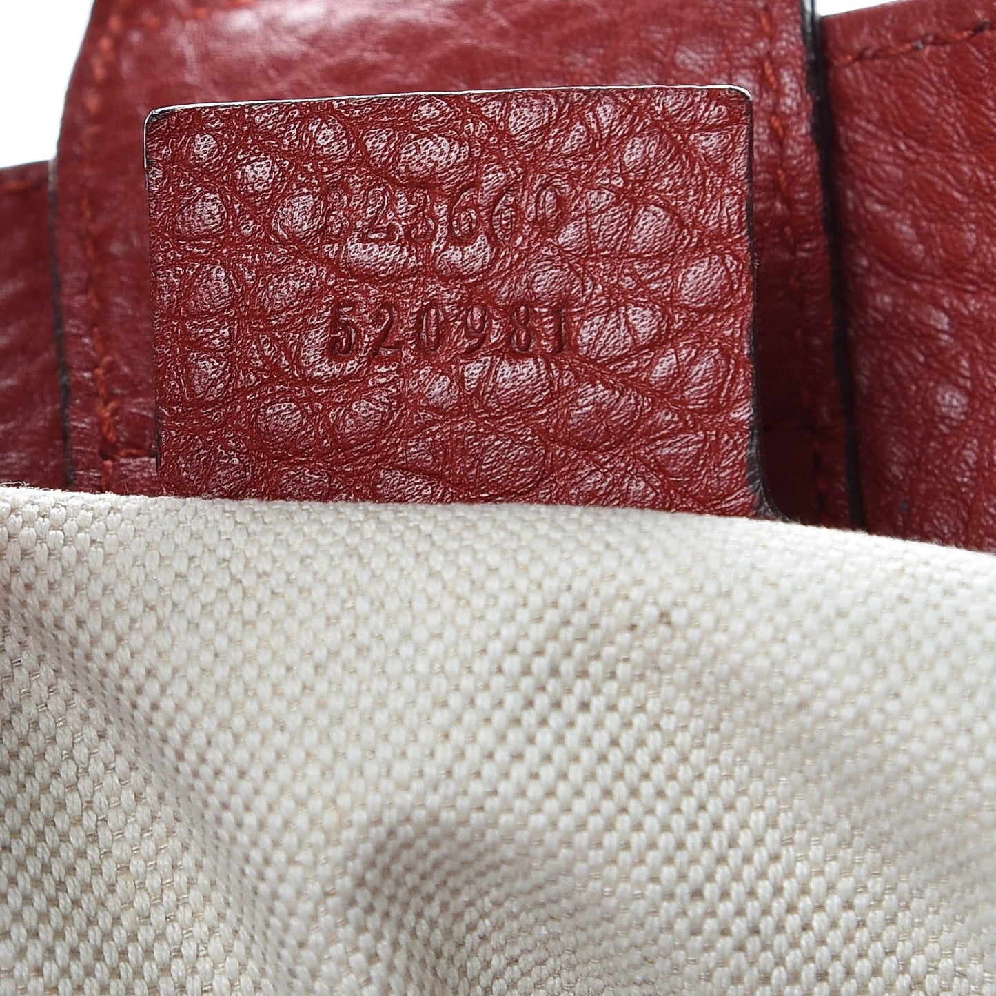 Pebbled Calfskin Medium Bamboo Shopper Tote Red
