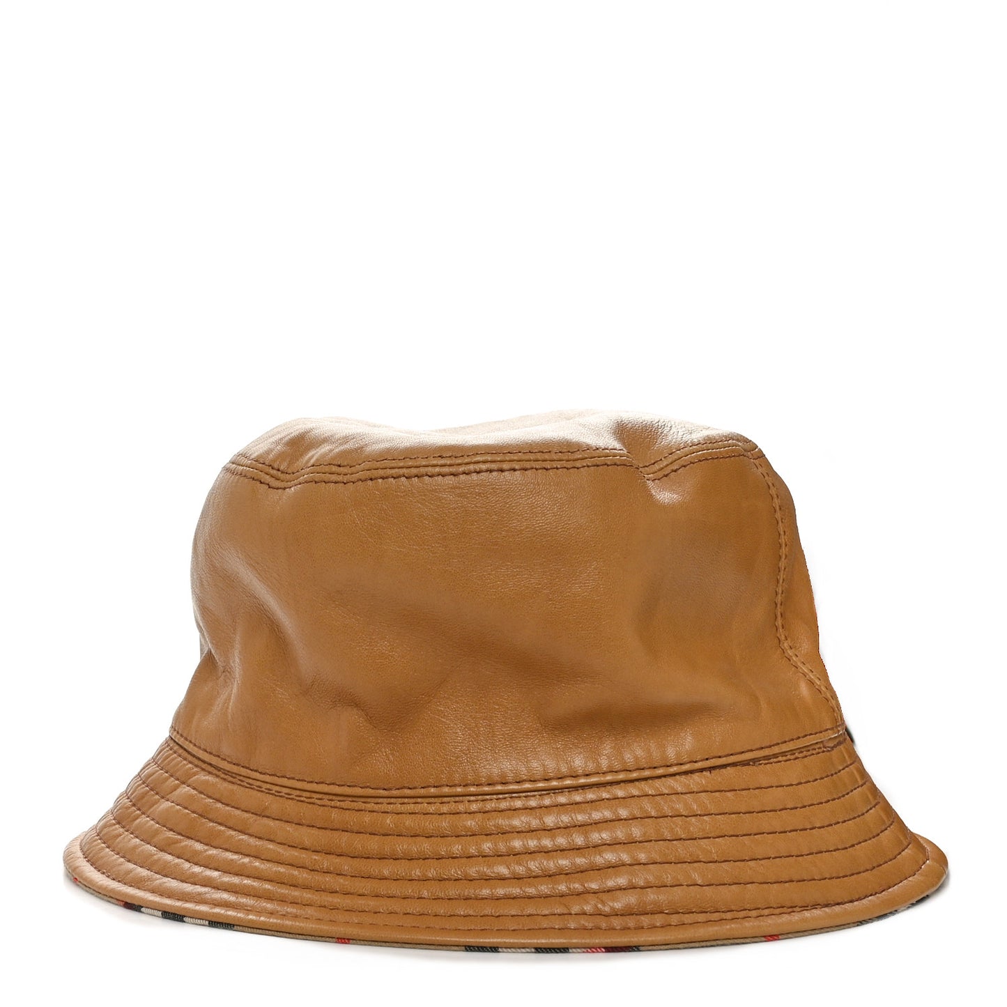 Calfskin Technical Cotton Vintage Check Bucket Hat Archive Beige