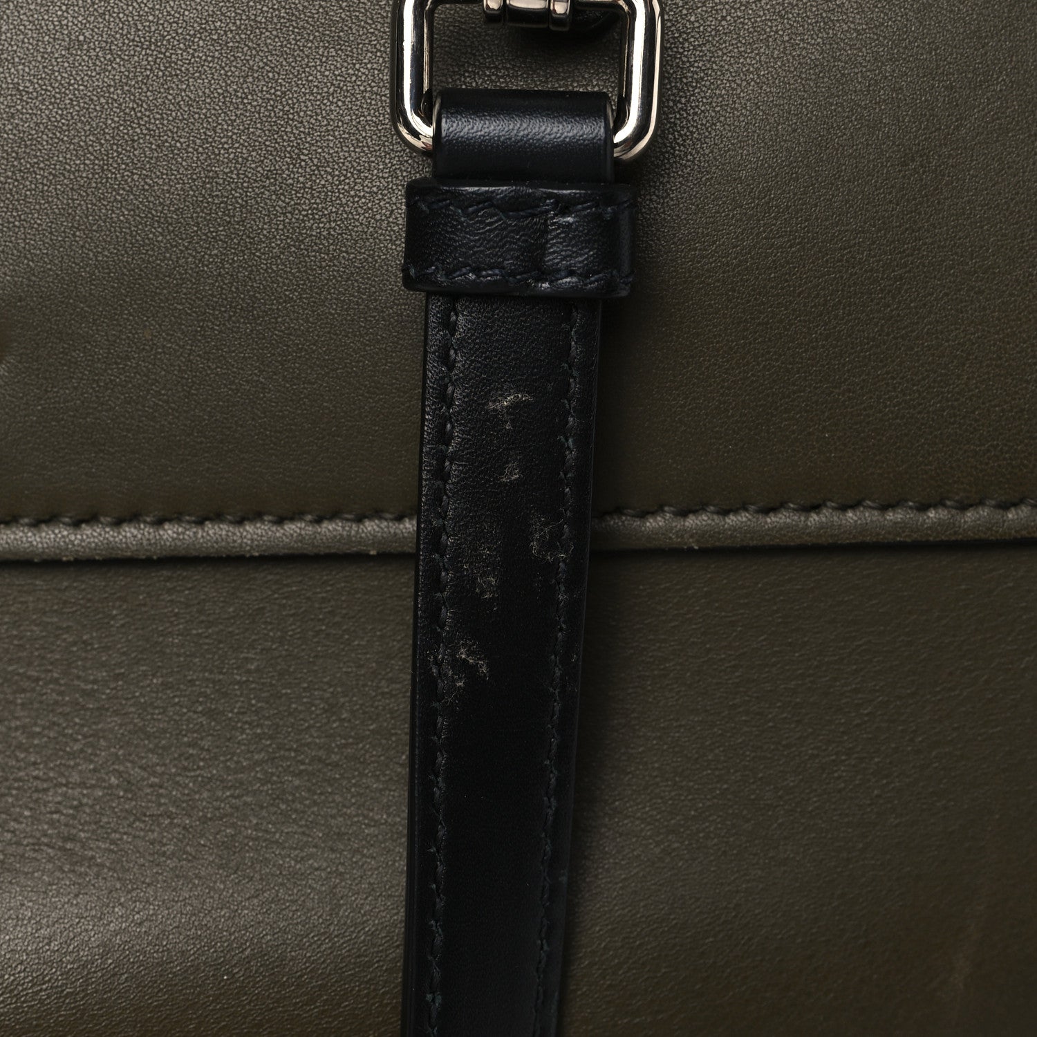 Prada City Calfskin Convertible Top Handle Tote Militare Green Black 14 of 14